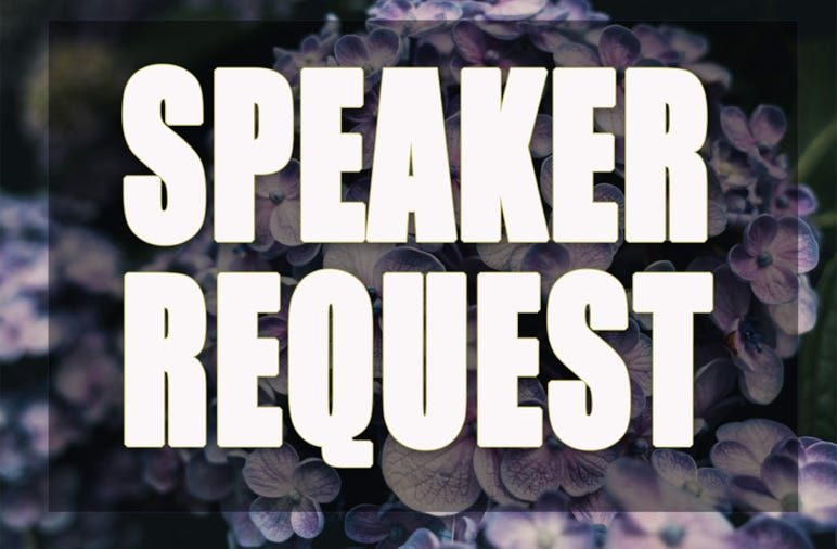 Speaker Request button for Kay R Gardner